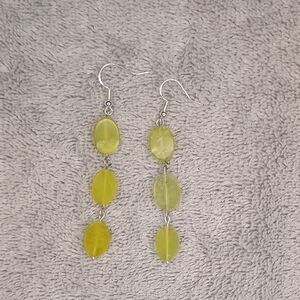 Elegant Green Dangle Earrings